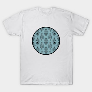 Haunted Mansion Wallpaper Light Blue #Muted T-Shirt